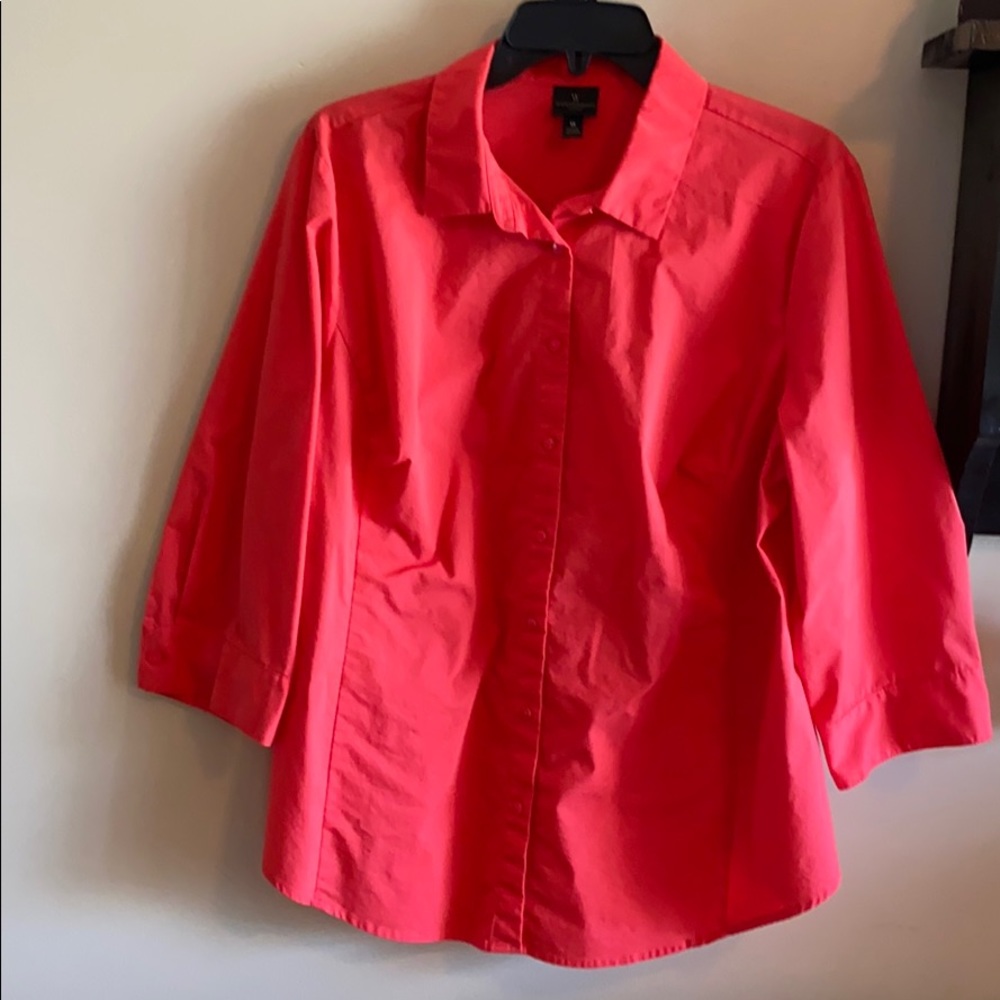 Worthington Woman Stretch Button Down Blouse
